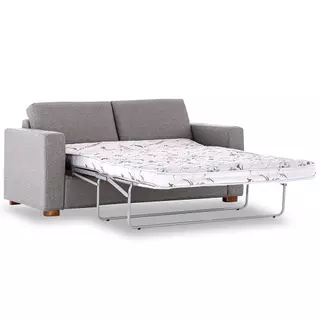 Sofá-Cama Casal 3 Lugares Herval Elastic, Linho Cinza, 185 cm em Oferta na Shopee