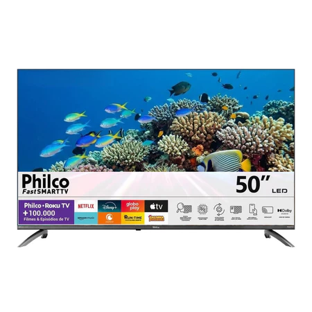 SMART TV PHILCO 50 POLEGADAS 4K ROKU P50CRB QUAD CORE