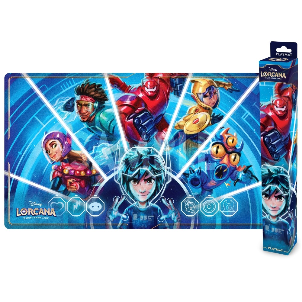 PLAYMAT OPERAÇÃO BIG HERO DISNEY LORCANA SET 7 ACESSÓRIOS TAPETE