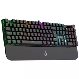 Teclado Mecânico Gamer Rise Mode Kyron, RGB, USB, Switch Rise Core, ABNT2, Preto, RM-TCM-KYN-B