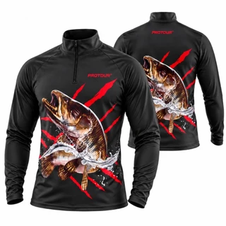 Camisa de Pesca UV50+ Masculina Manga Longa Dry Fit Proteção Solar Pesca Esportiva
