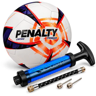 Kit Bola Futebol Campo Penalty Mag11A R3 XXVI Original + Bomba de Ar