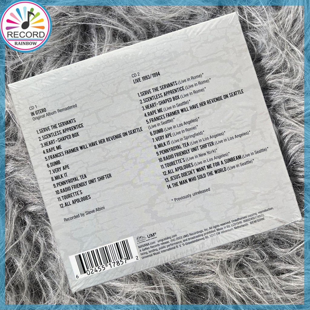 Original Nirvana In Utero Deluxe Edition 2CD Album [Lacrado] Brand