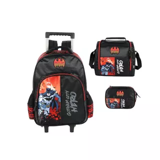 Kit Mochila juvenil Escolar Batman Rodinhas Lancheira Estojo em Oferta na Shopee