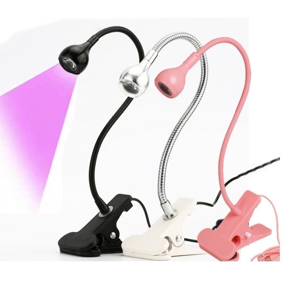 Mini Lâmpada Led USB De Mesa Com Clipe Flexível UV Para Unhas-LD