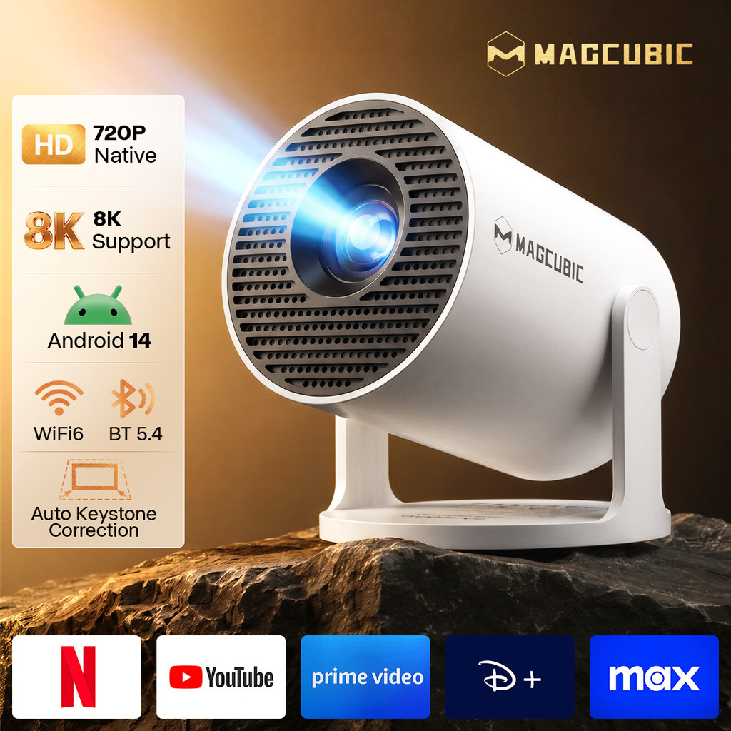 Projetor Magcubic HY300Pro 4K Portátil WiFi Bluetooth