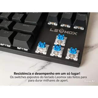Teclado Mecânico Gamer Blue Switch RGB USB Compatível PC PS4 PS5 Xbox ABNT2