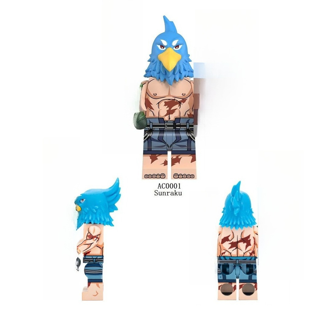 Série De Anime Cabeça De Pássaro Azul Blocos De Construção Figuras Brinquedos De Aprendizagem Para Crianças