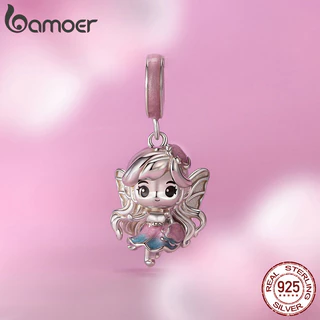 Bamoer 925 Prata Esterlina Charme Flor Elfo Pingente DIY Para Pulseira Presentes Mulheres em Oferta na Shopee