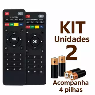 Controles Remotos Para TV Box Inteligente Completo acompanha Pilhas Inclusas.