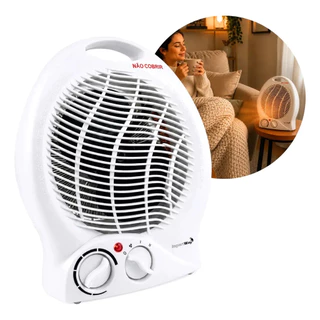 Aquecedor Elétrico Ventilador Ar Quente Portátil Bran. 220v Branco
