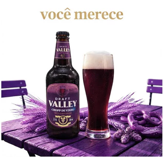 Kit 12 Choop Vinho Draft Valley Garrafa 500ml