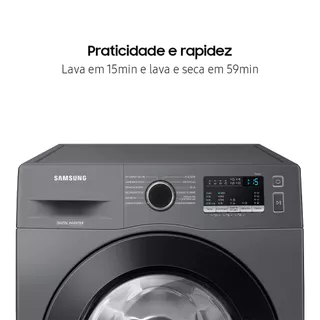 Lava e Seca Samsung WD11M com Digital Inverter WD11M4473PX Inox Look 11/7kg