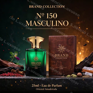 Perfume Masculino Brand Collection Nº 150 – 25ml, Fragrância Oriental Amadeirada