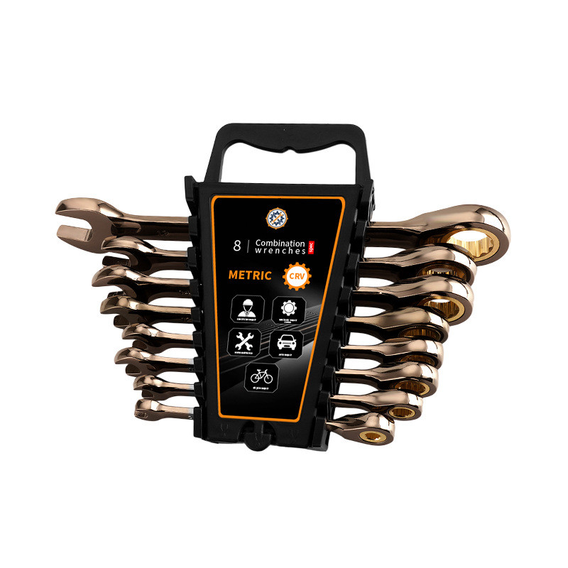 Novo conjunto de chave de dupla finalidade conjunto de chave Torx de extremidade aberta preto níquel ficar chave conjunt