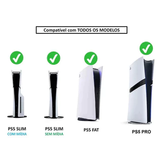 Suporte Stand Mesa Base Playstation 5 Ps5 Slim Fat Todos Preto