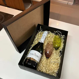 Caixa Presente 35x24x10 Preta Premium Natalina Elegante Chique Organizador