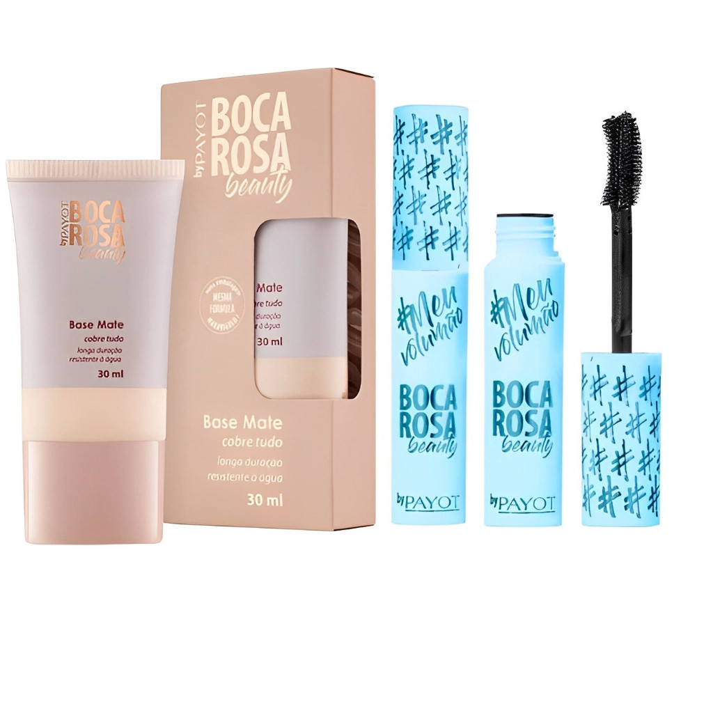 Kit Boca/Rosa Beuty Base + Mascara Para Cilios | Shopee Brasil