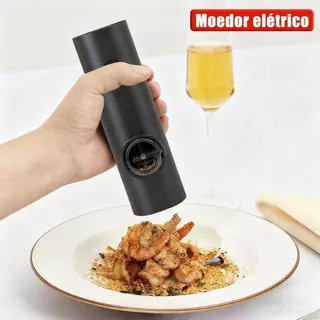 Moedor Elétrico de Pimenta e Sal, moinho automático com ajuste de espessura para cozinha doméstica