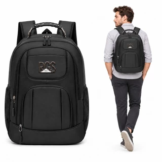 Mochila Escolar Unissex Reforçada com Alça de Mão em Cabo de Aço para Faculdade Trabalho e Viagem