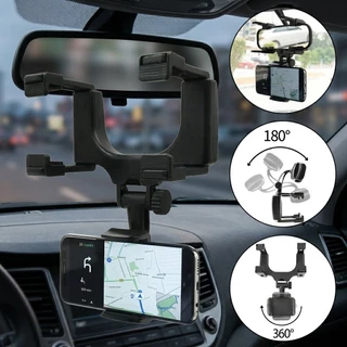 Suporte Veicular Celular Espelho Retrovisor 360 Graus Para Carro Automotivo