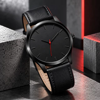 Relógio Masculino Preto Minimalista Analógico Social Elegante Casual