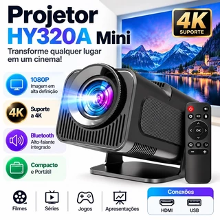 Atualizado Projetor Smart HY320 Android Full HD 1920x1080 Bluetooth Wi-fi jimyy