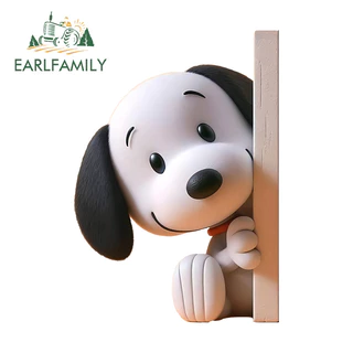 EARLFAMILY Snoopy Peeker Dos Desenhos Animados 3D Adesivos De Carro Oclusão Zero Elétrica-Bicicleta Janelas Capacete Tro