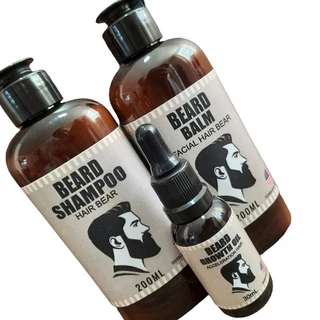 Kit Balm, Óleo para Barba e Shampoo Facial Tecnologia Americana - Alkmena M-08
