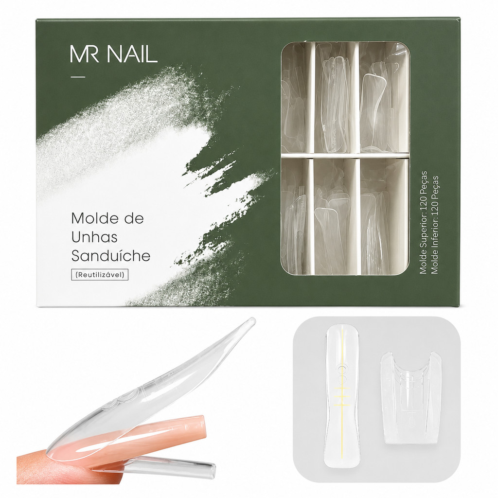 MOLDE SANDUICHE MR NAIL QUADRADO BW077 | Shopee Brasil
