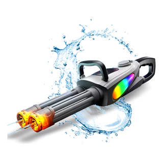 Arma Elétrica Lançadora De Água Minigun Com Led em Oferta na Shopee