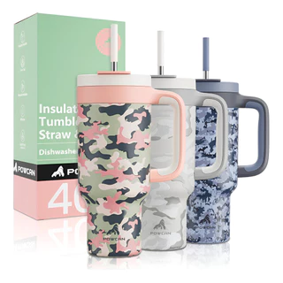 Powcan Garrafa Térmica 1200ml Com Alça Dupla -camuflada