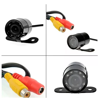 Câmera De Ré Universal Automotiva Borboleta Parachoque Com Visão Noturna Colorida Carro Caminhão
