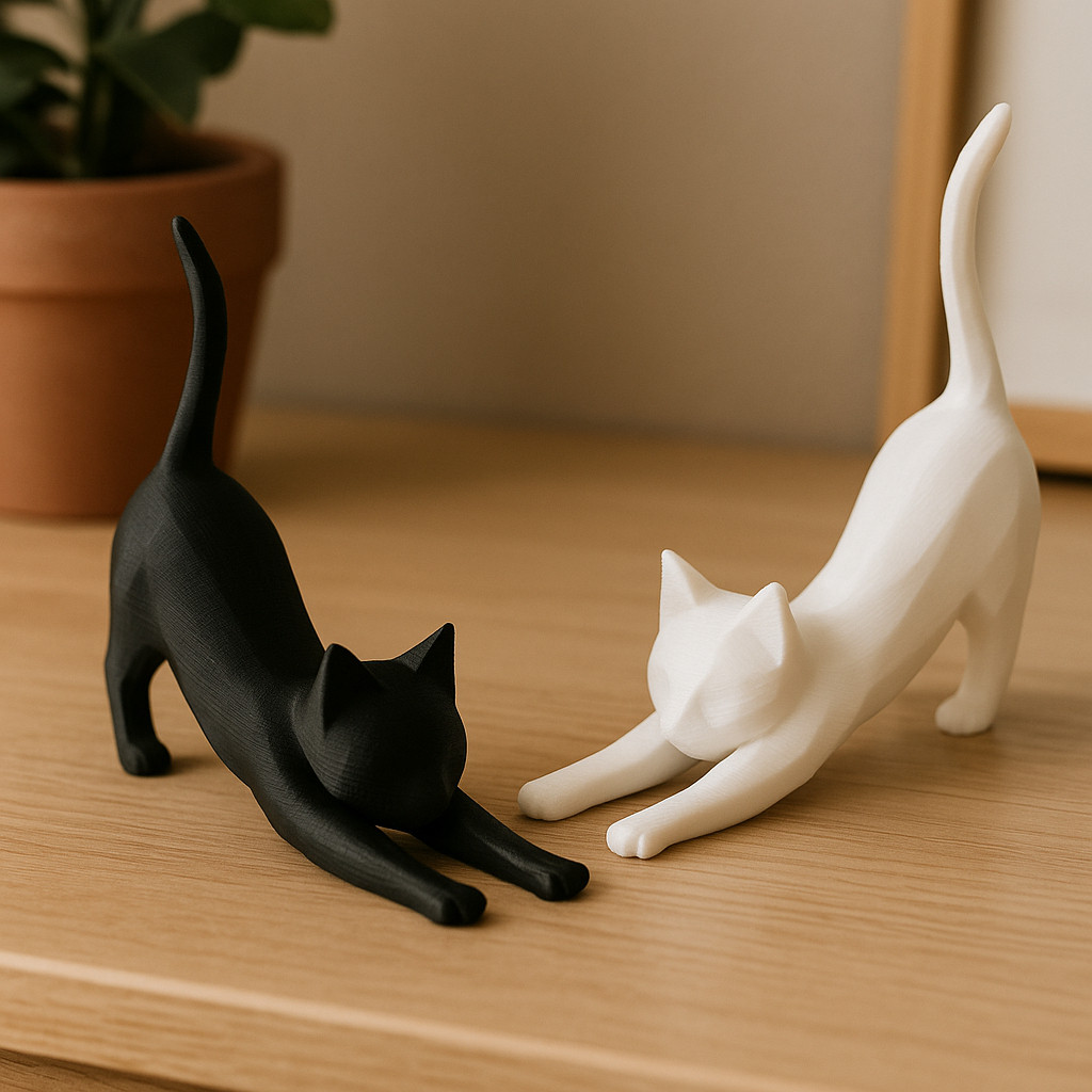 Foto de Gatos Decorativos Minimalistas Escultura Decoração Moderna Quarto Sala Presentes Felinos Pantera