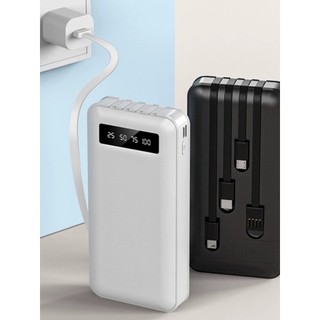 Carregador Power Bank Portátil 20000mah Universal Saida 4 Cabos com suporte lanterna — foto 3 — Achou Levou Brasil