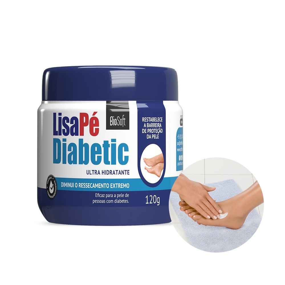 Creme para Rachadura nos Pés Diabéticos Ultra Hidratante LisaPé ...