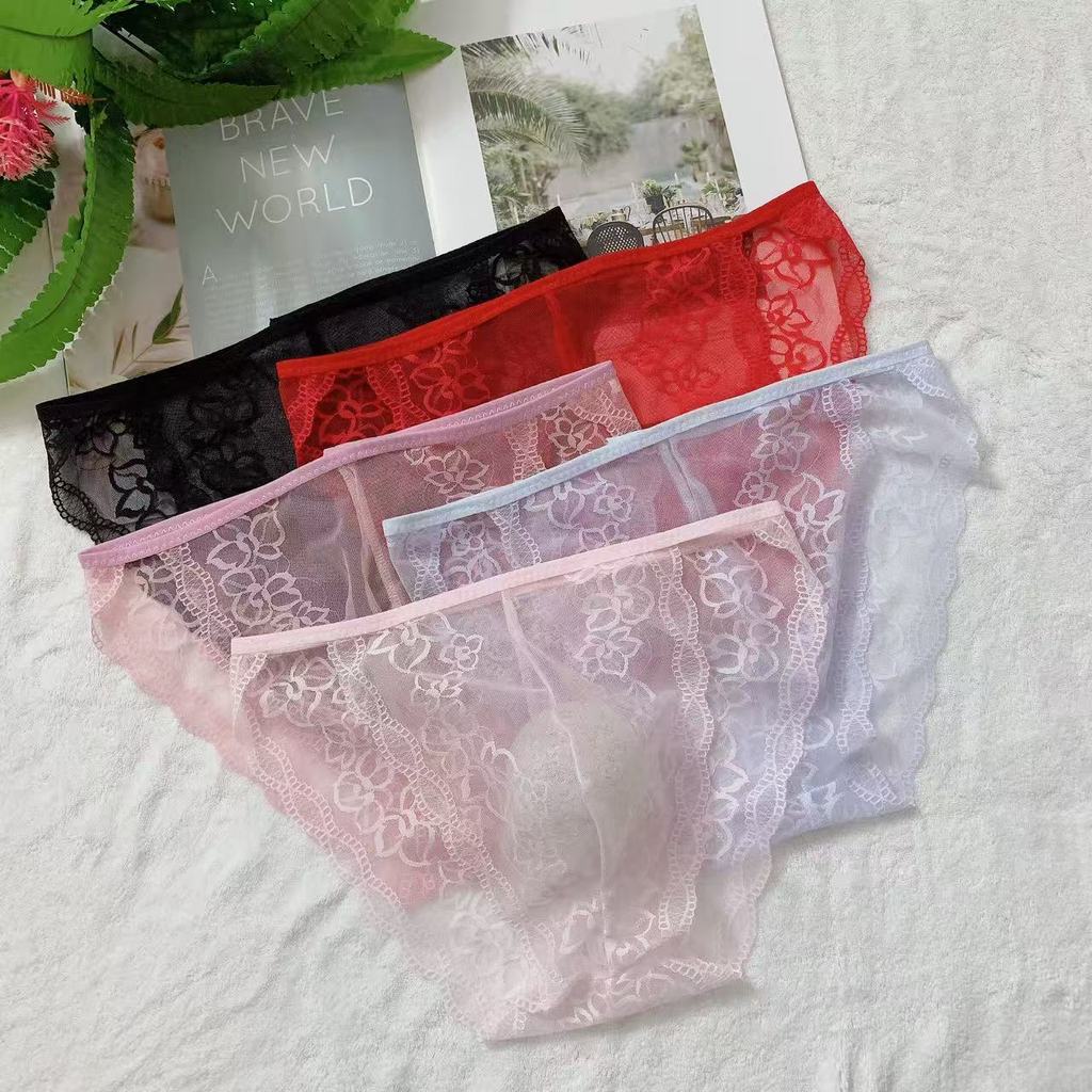 Cuecas transparentes masculinas Sexy e confortáveis de renda | Shopee ...