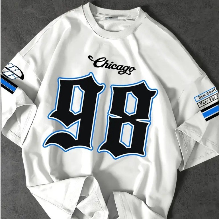 Camiseta T-shirt Chicago 98 Streetwear New Challenge Jersey Estilo