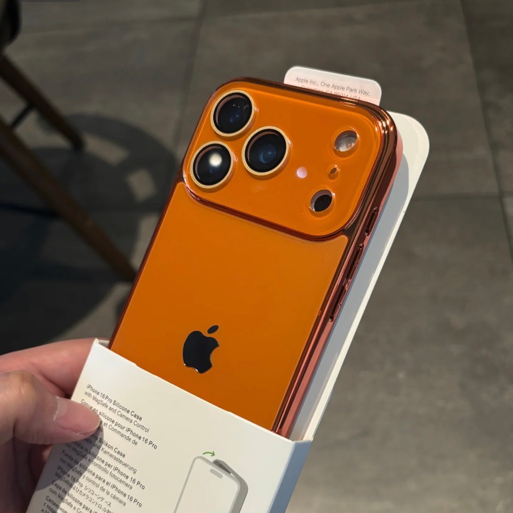 HERMES ケース Nova caixa protetora laranja grande janela Hermes para iPhone 17