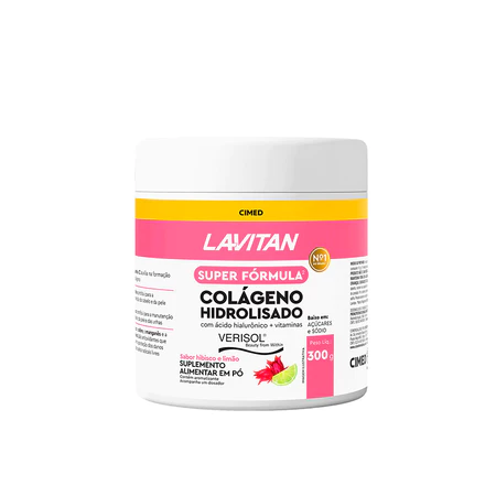 Lavitan Super Fórmula Colágeno Hidrolisado Verisol Hibisco e Limão 300g