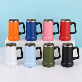 Caneca Térmica Inox 720ml com Alça para Cerveja e Chopp