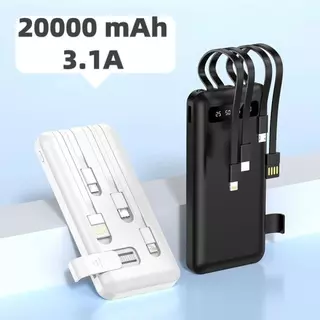 Carregador Power Bank Portátil de celular 20000mah Universal Saida 4 Cabos Nexora