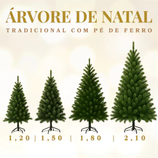 Árvore De Natal Luxo 1,20m 1,50m 1,80m 2,10m 1150 Galhos Luxo Grande Pinheiro Premium