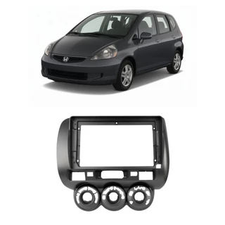 Moldura 9" Polegadas Honda Fit 2003 a 2008 cor grafite