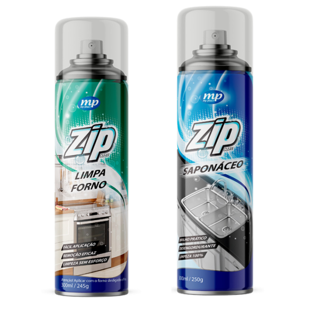 Kit Limpeza Zip Clean Limpa Forno + Saponáceo | Shopee Brasil