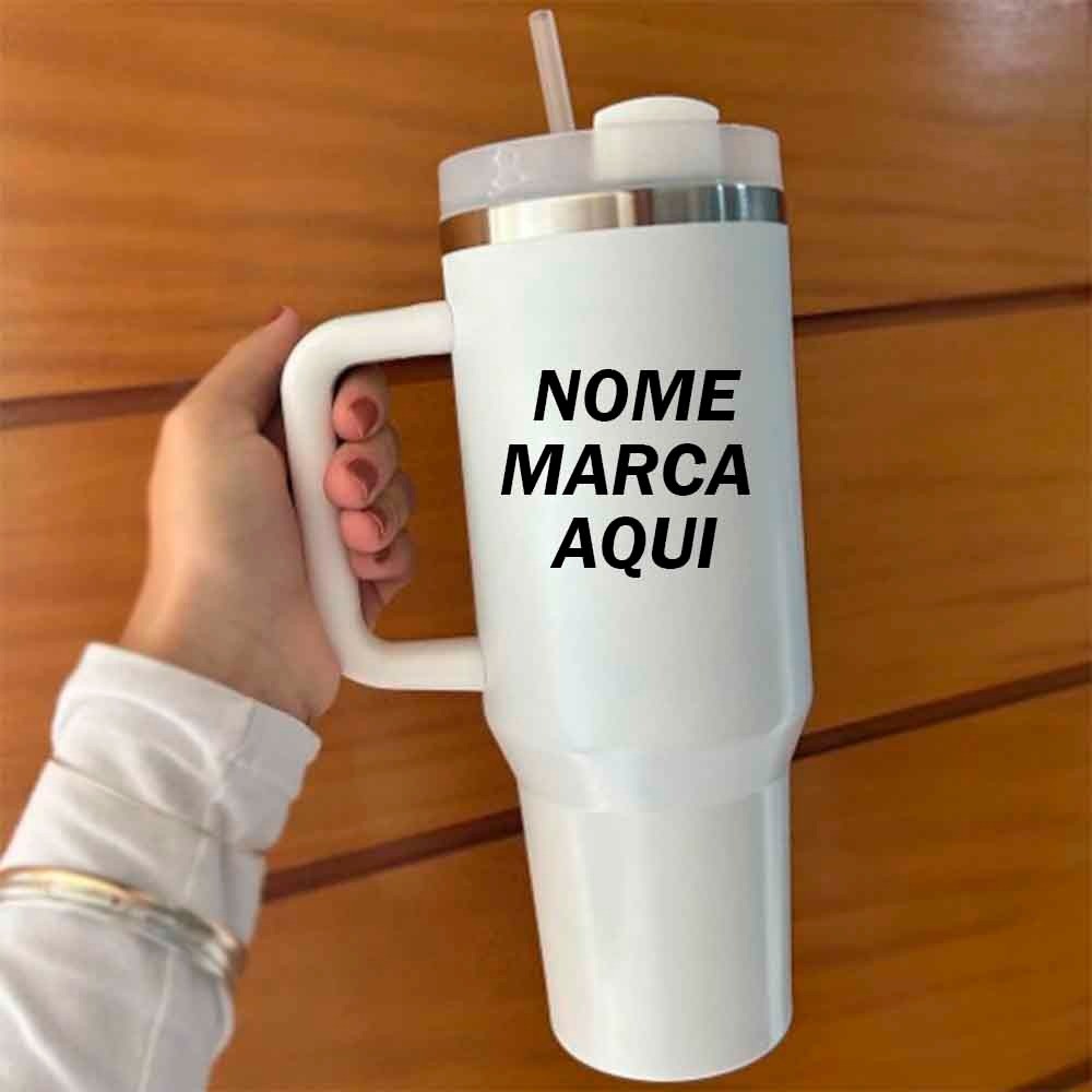 Copão Garrafa termica grande gigante com canudo stanley Personalizado ...