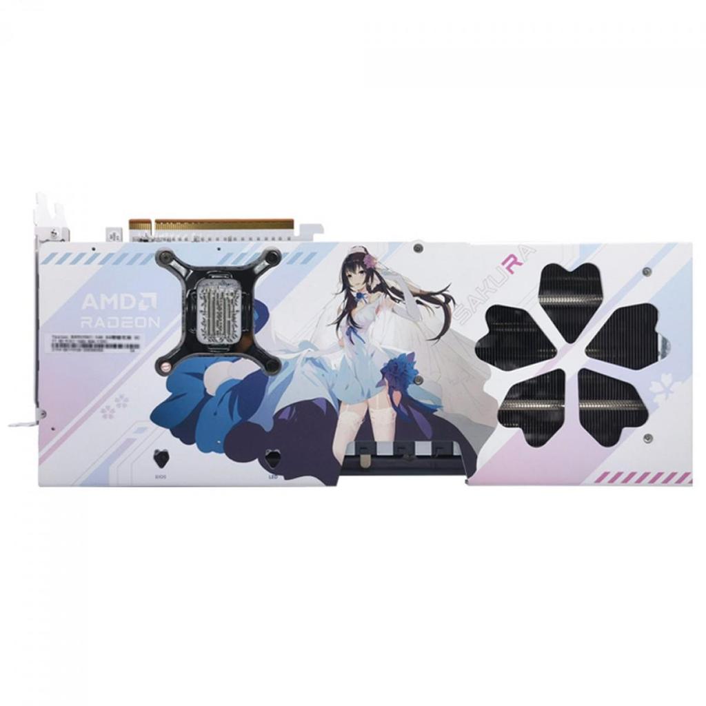 YESTON RX9070XT 櫻瞳水着 RADEON Placa de Vídeo Yeston AMD Radeon RX 9070 XT Sakura, 16GB, GDDR6
