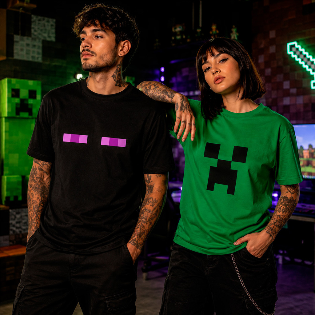 Camiseta Game Craft Mine Masculina e Feminina 100% Algodão – Plus Size e Kit com 2 — imagem 2
