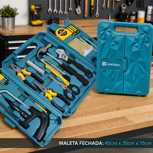 Kit Caixa 27 Ferramentas Embralumi Profissional C/ Maleta Multiuso Fenda Philips Multiuso