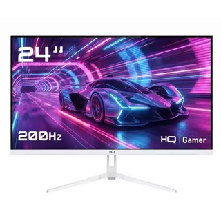 Monitor Gamer HQ 24" Branco 1ms, 200Hz, IPS, AMD FreeSync, Full HD, HDMI, DP, Frameless HQW24IP200